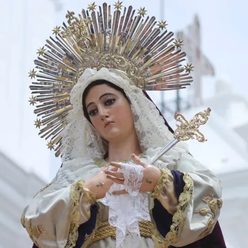 La mayoría de cortejos procesionales de este Sábado de Gloria destacan a la Virgen de Dolores. ,ArchivoEU/Álex Meoño.