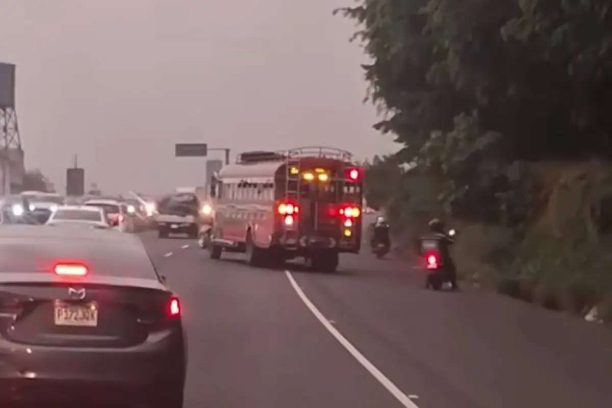 Incidente en autopista Palín-Escuintla., Captura de pantalla video X.