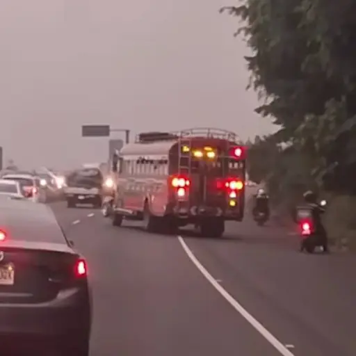 Incidente en autopista Palín-Escuintla. ,Captura de pantalla video X.