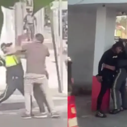 Videos virales muestran enfrentamientos entre agentes de la PMT y ciudadanos en plena vía pública. ,Redes sociales.