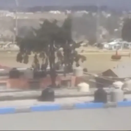 Helicóptero fue captado en el interior de la cárcel de Quetzaltenango. ,Captura de pantalla