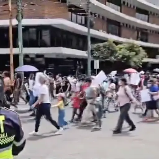 Manifestación en la zona 9