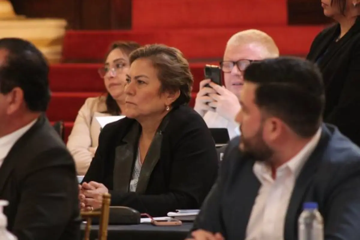 La alcaldesa de Aguacatán, Mirza Arreaga, durante una reunión del Conadur.