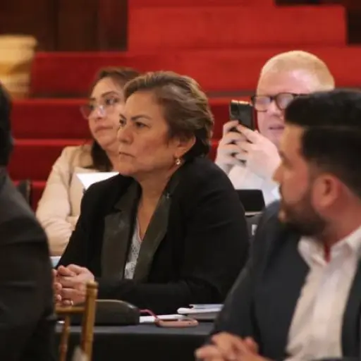 La alcaldesa de Aguacatán, Mirza Arreaga, durante una reunión del Conadur.