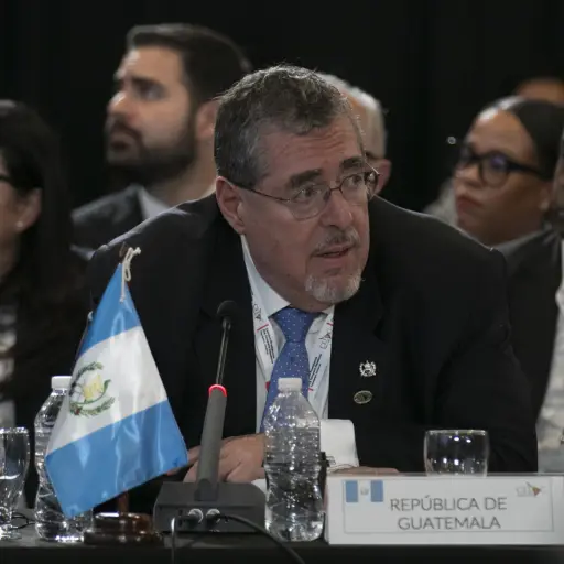 El presidente Bernardo Arévalo en la cumbre de la Celac, en Honduras. ,EFE