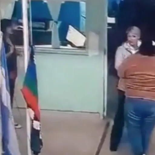 Madre ataca a directora en escuela de Neuquén. ,Captura de pantalla video X.