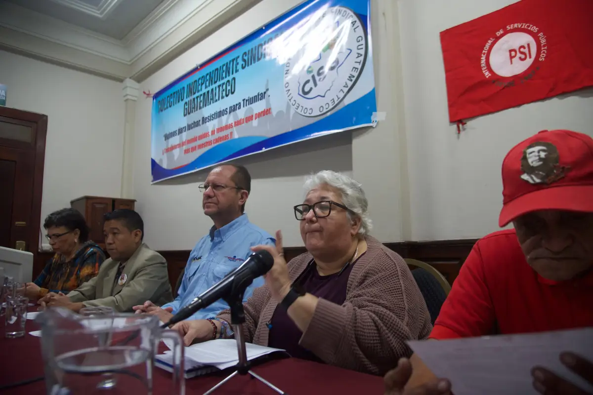 Representantes de organizaciones sindicales brindaron una conferencia en el marco del 1 de Mayo, Día del Trabajo., Omar Solís/Emisoras Unidas