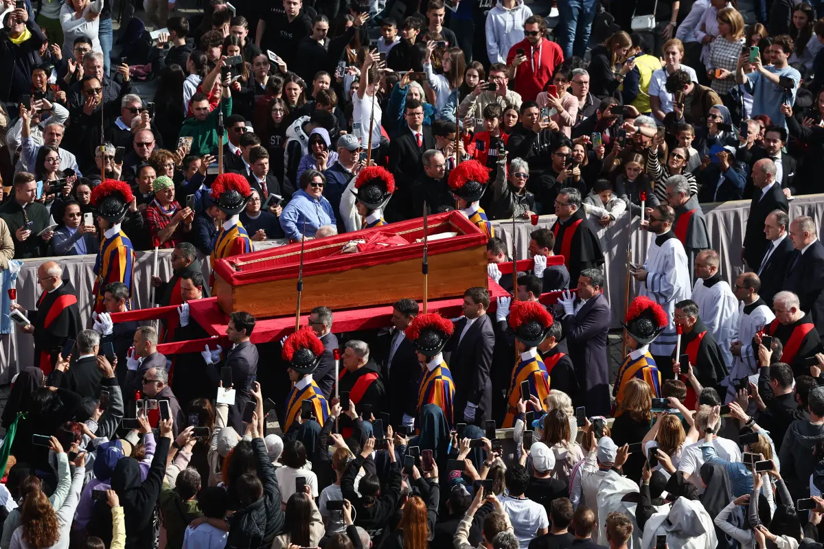 El ataúd del papa Francisco, Foto EFE