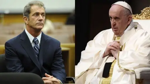 Mel Gibson / Papa Francisco ,Redes sociales