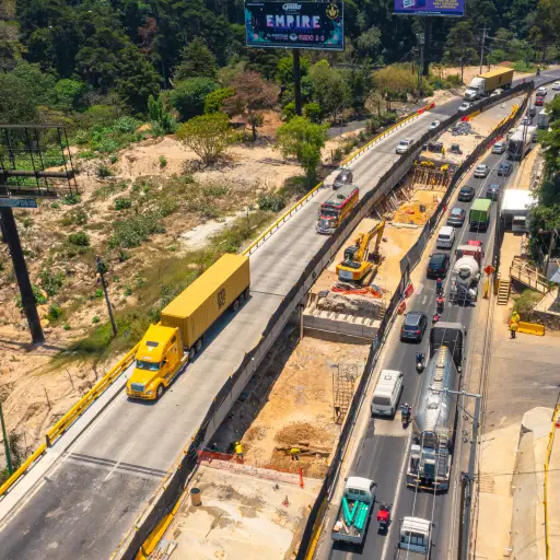 Construcción del segundo puente en el kilómetro 11.5 de la ruta a El Salvador.  ,Foto X