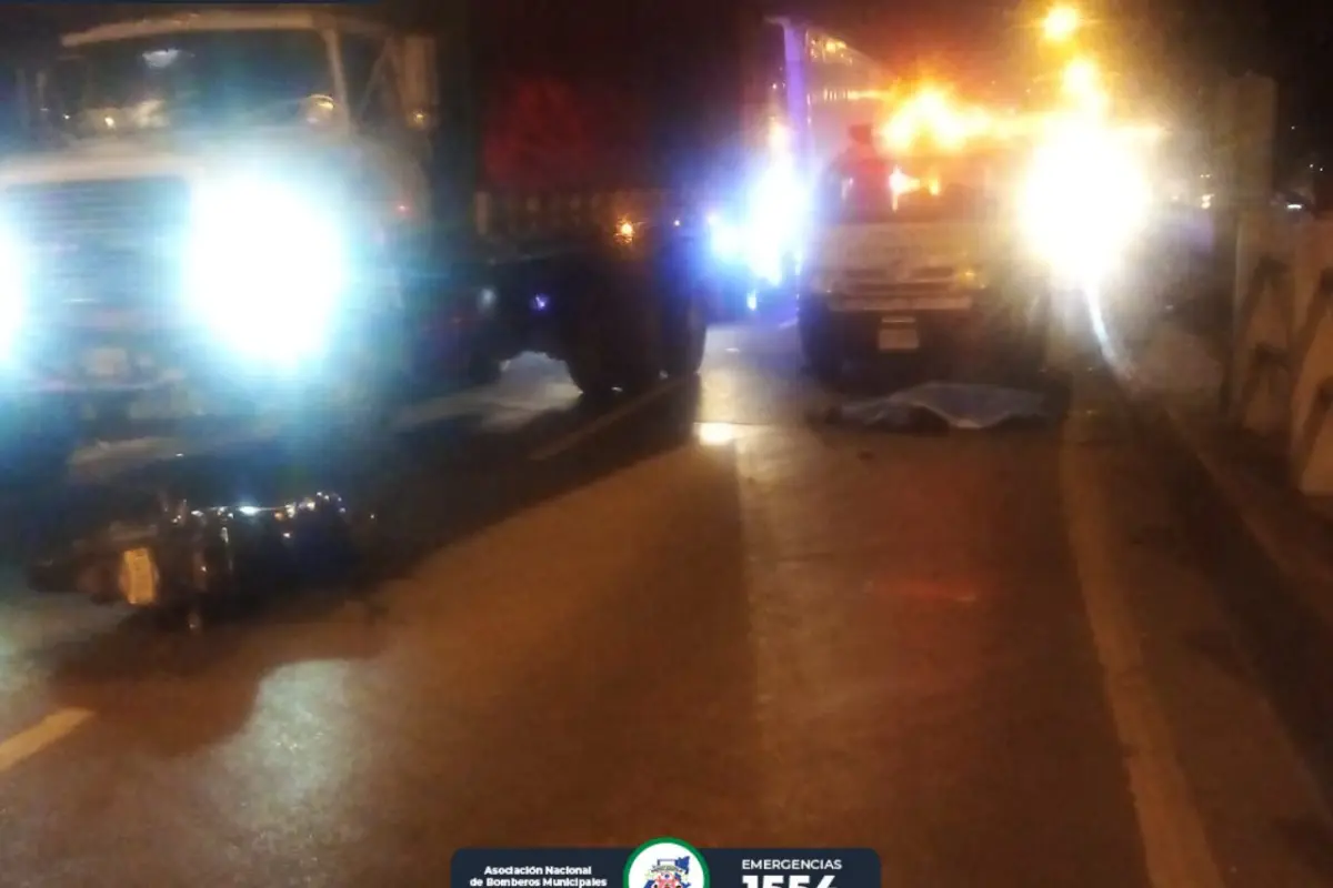 motorista fallecido en ruta al Atlántico