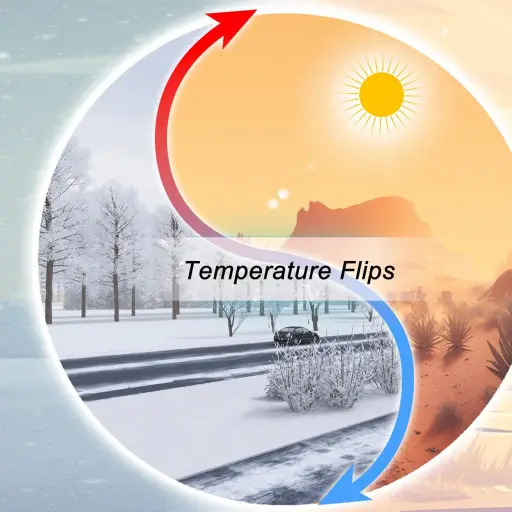 Los cambios bruscos de temperatura son variaciones rápidas entre temperaturas inusualmente cálidas y temperaturas inusualmente frías , Fotografía facilitada por Sijia Wu, Ming Luo, Manqing Shi