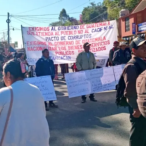 Bloqueo en Huehuetenango. ,Codeca. 