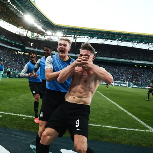 Celebración de Viktor Gyokeres tras el título del Sporting CP - instagram @sportingcp