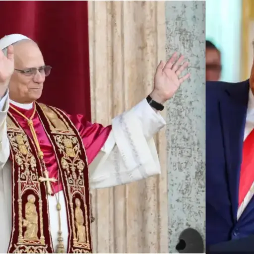 Reacción Trump tras elección del papa estadounidense ,