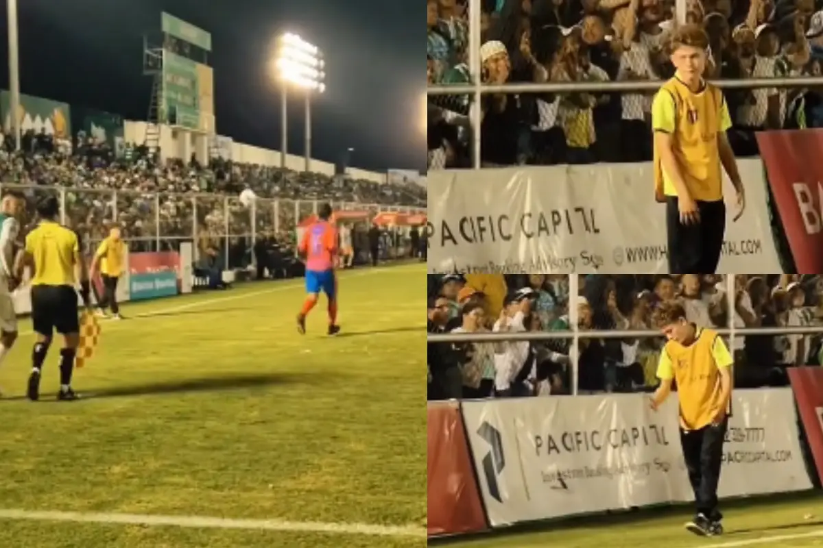 Alcanzabolas es expulsado del estadio Pensativo por lanzar un balón a José Morales 