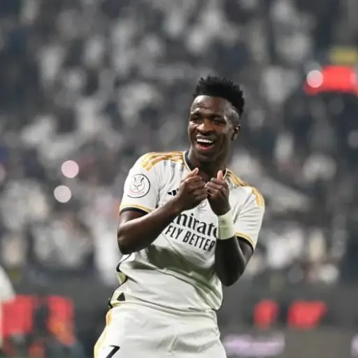 Vinícius durante la celebración de un gol 