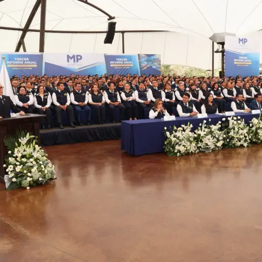 Las autoridades del Ministerio Público rindieron el informe acompañados de parte de los equipos que integran la institución. ,Ministerio Público