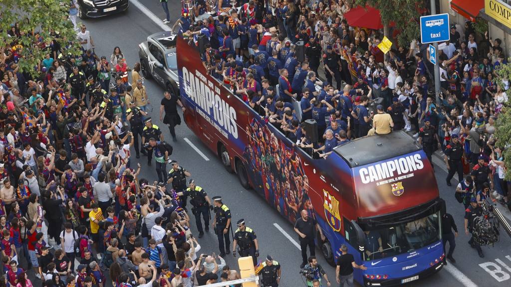 Barcelona celebra el triplete del Barça | EFE