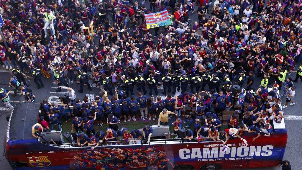 Barcelona celebra el triplete del Barça | EFE