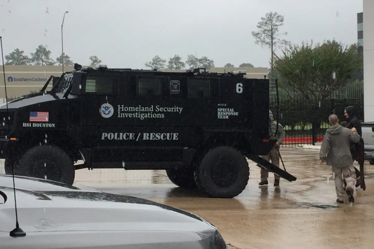 Varias agencias del Gobierno apoyaron a ICE durante estas acciones en Houston., Foto ICE