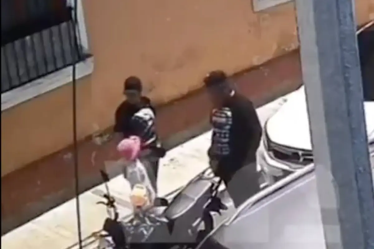 Robo de emblema de vehículo en zona 2, Captura de pantalla video X.