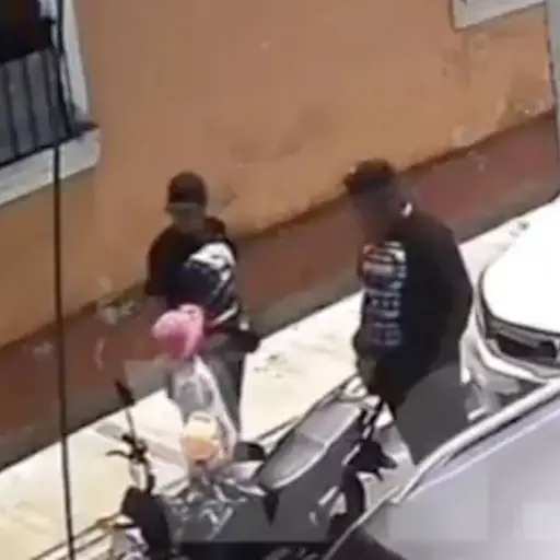 Robo de emblema de vehículo en zona 2 ,Captura de pantalla video X.