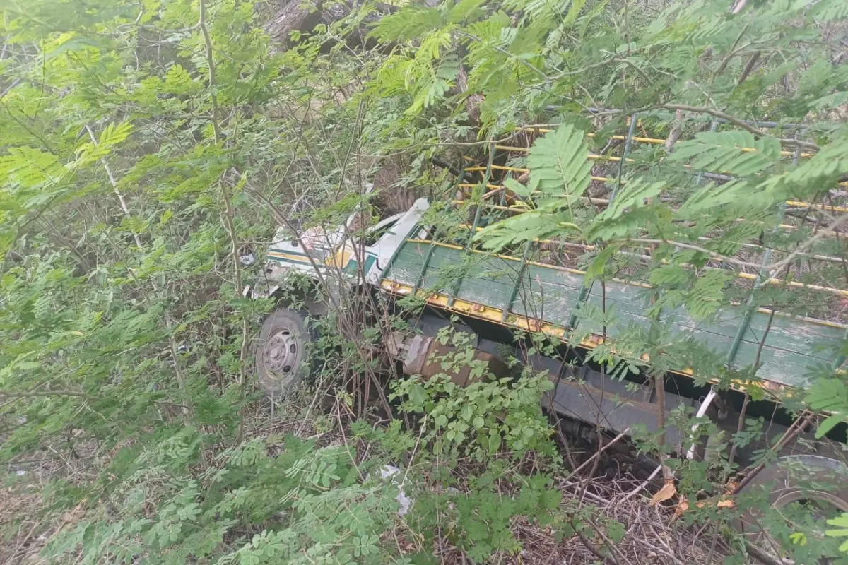 El vehículo se precipitó a una hondonada., Bomberos Voluntarios