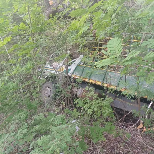 El vehículo se precipitó a una hondonada. ,Bomberos Voluntarios