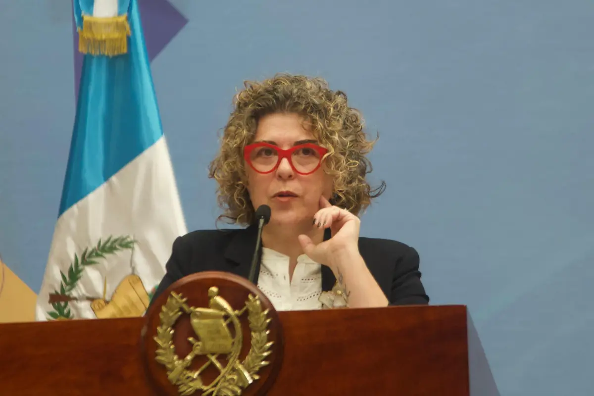 La ministra de Economía, Gabriela García, durante una conferencia de prensa en el Palacio Nacional., Omar Solís/Emisoras Unidas