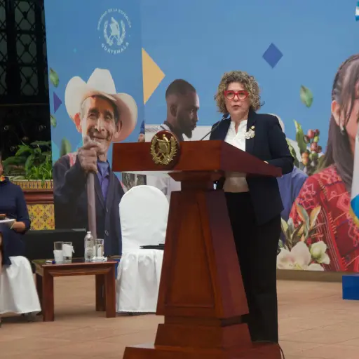 La ministra de Economía, Gabriela García, durante una conferencia de prensa en el Palacio Nacional. ,Omar Solís/Emisoras Unidas
