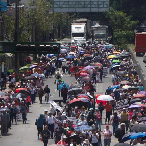 Una manifestación del magisterio en la Ciudad de Guatemala. ,archivo: Omar Solís/Emisoras Unidas
