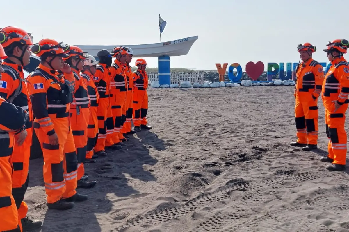 El rastreo se inició desde el pasado fin de semana en la playa., Bomberos Voluntarios