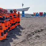 El rastreo se inició desde el pasado fin de semana en la playa. ,Bomberos Voluntarios