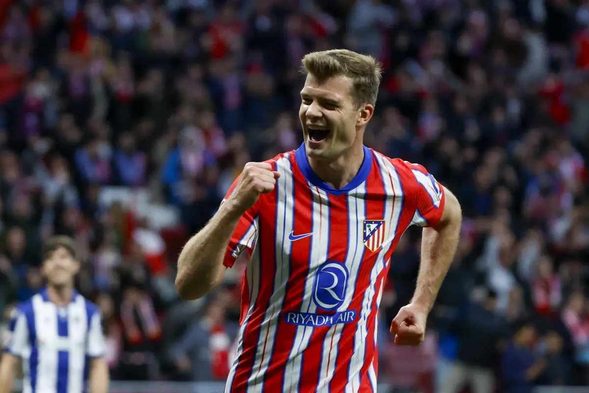 Celebración de Alexander Sorloth ante la Real Sociedad - EFE
