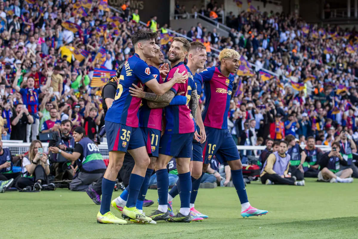 Celebración del Barcelona ante el Real Madrid - FC Barcelona