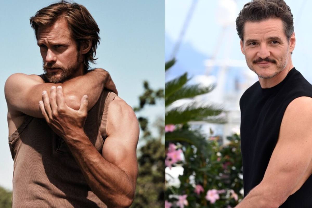 Alexander Skarsgård besa a Pedro Pascal en Cannes