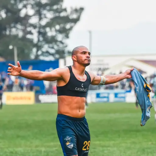 Celebración de Janderson Pereira ante Antigua GFC - CSD Cobán Imperial