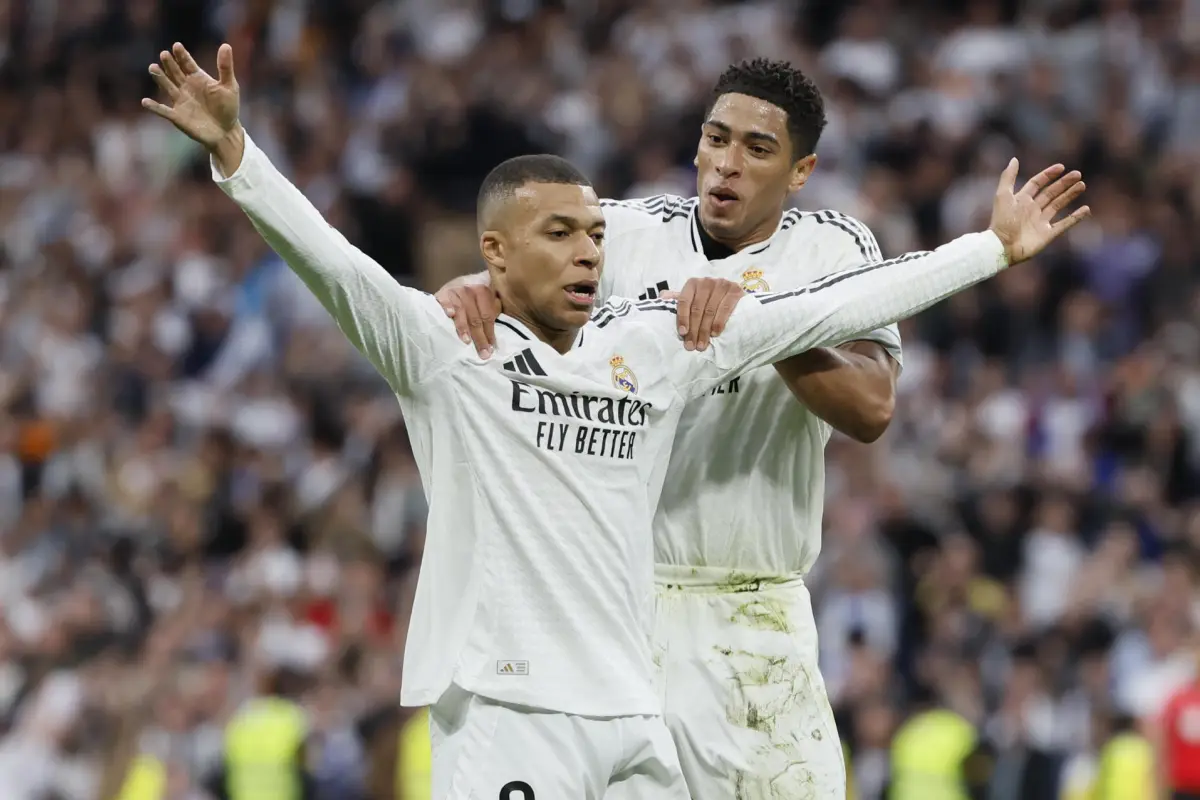 Celebración de Kylian Mbappé ante el Celta de Vigo  - EFE