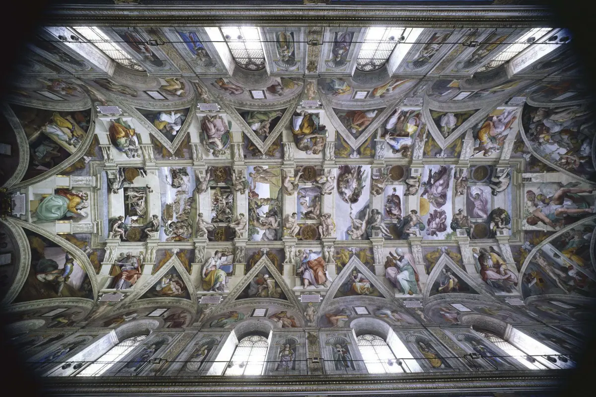 Fotografía facilitada por el Musei Vaticani que muestra la bóveda de la Capilla Sixtina,  EFE/***SOLO USO EDITORIAL***
