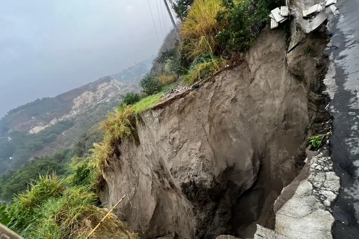 El socavamiento se registró en jurisdicción de Villa Nueva. , Conred