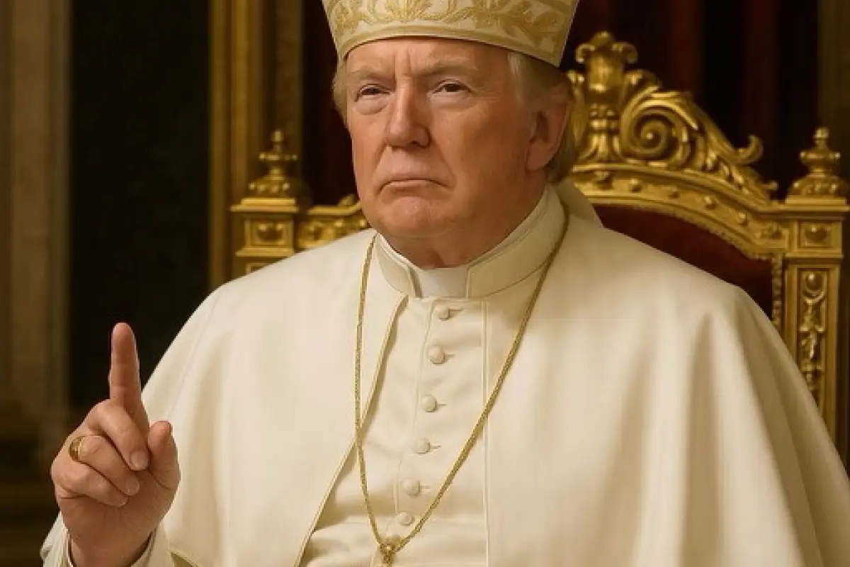 Imagen hecha con inteligencia artificial (IA) tomada de la cuenta oficial de la red social Truth Social @realDonaldTrump, Foto EFE