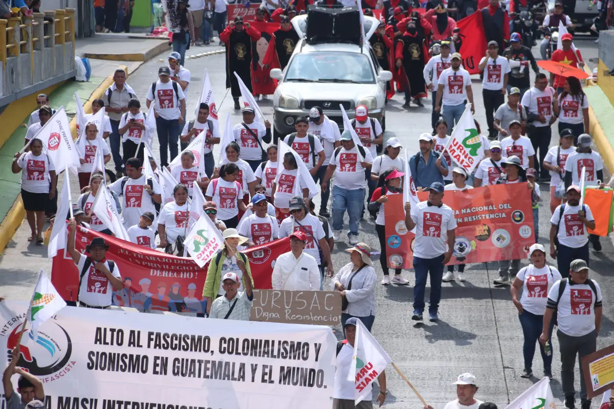 Representantes de organizaciones sindicales macharon en la capital., Alex Meoño/Emisoras Unidas