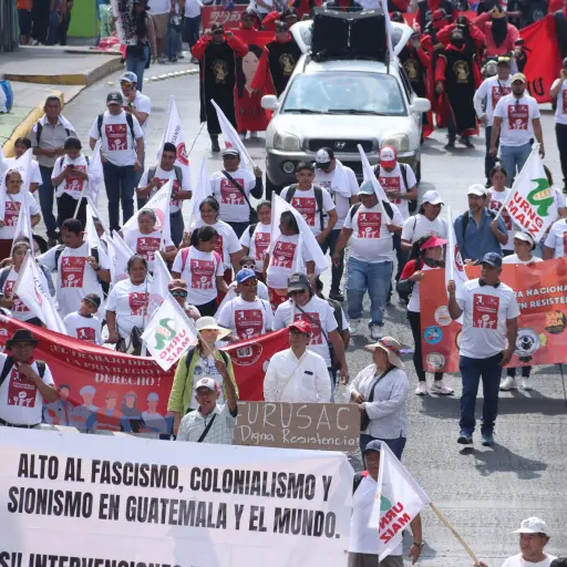Representantes de organizaciones sindicales macharon en la capital. ,Alex Meoño/Emisoras Unidas
