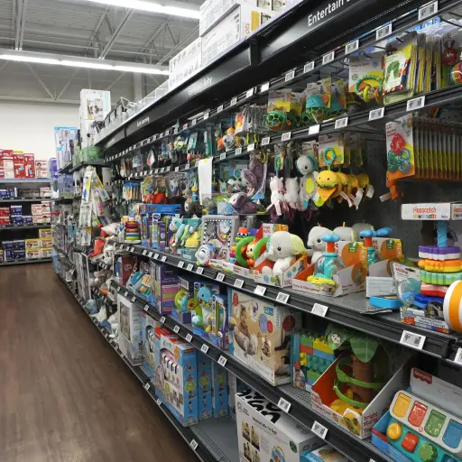 Imagen de juguetes fabricados en China ubicados poara la venta en una tienda minorista Walmart en San Leandro, California, EE ,UU