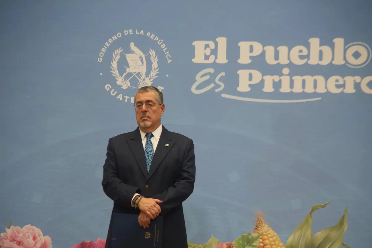 El presidente Arévalo brinda conferencia en el Palacio Nacional., Omar Solís/Emisoras Unidas