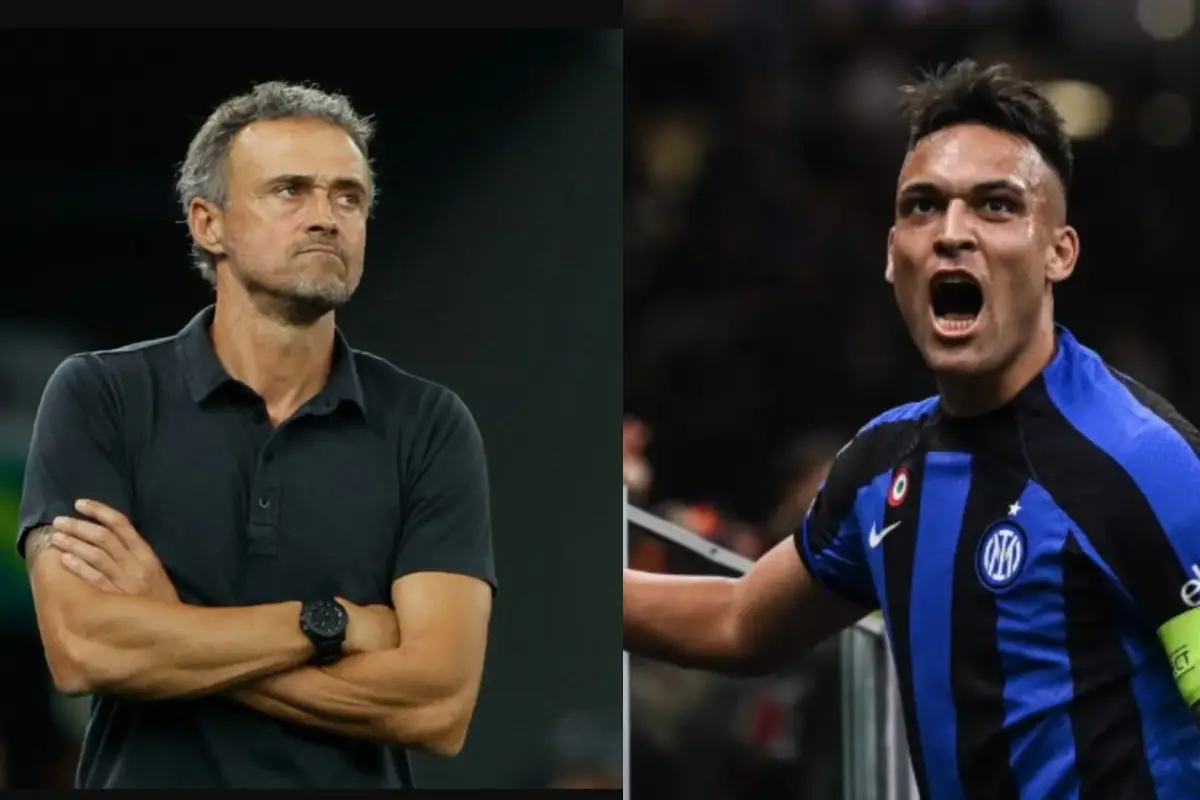 Luis Enrique y Lautaro Martínez, van por la Champions League 