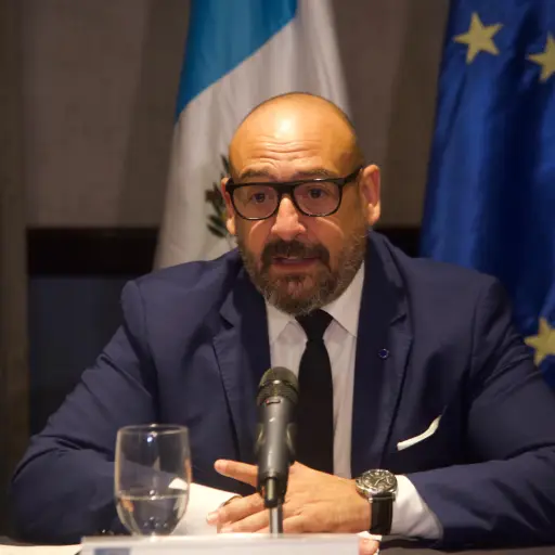 Jordi Cañas, el jefe de la Misión de Seguimiento Electoral de la UE, se reunió con diferentes sectores durante su visita a Guatemala. ,Omar Solís/Emisoras Unidas