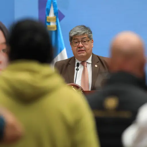 Ministro de Gobernación en conferencia de prensa. ,Mingob.