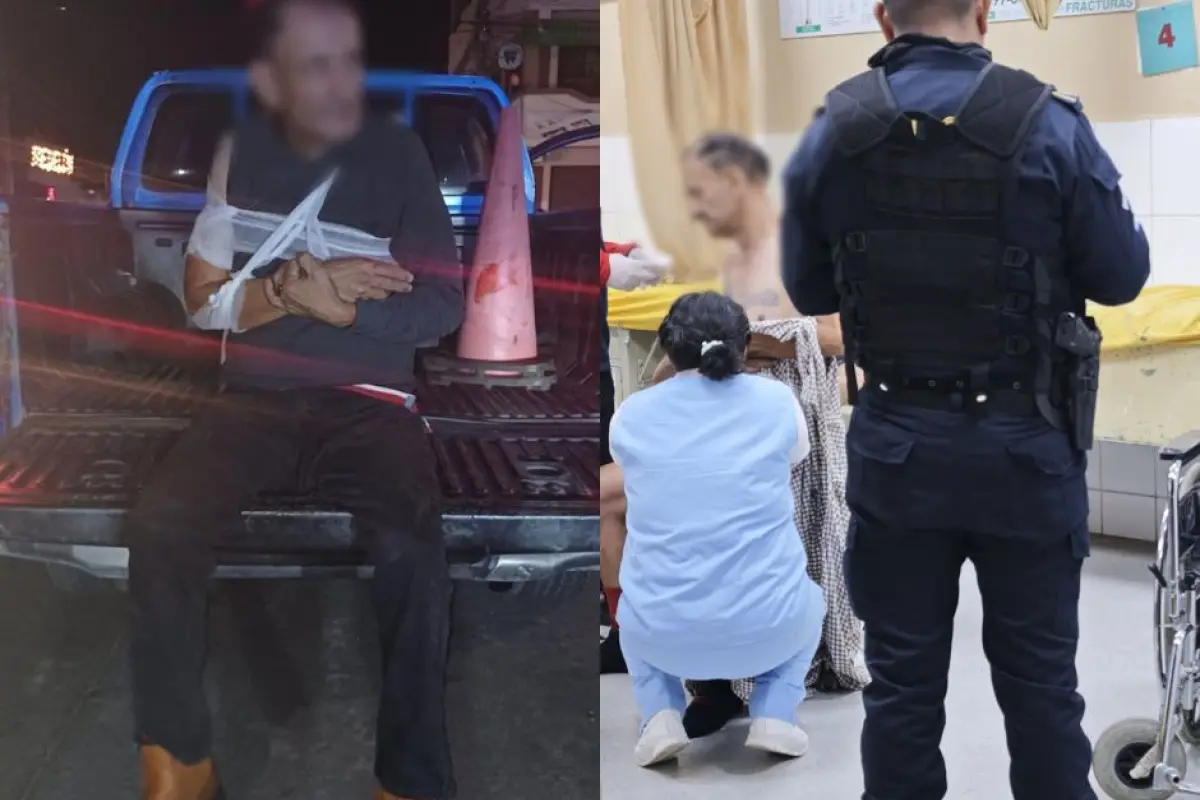 El detenido fue llevado a un centro asistencial tras su captura., PNC de Guatemala.